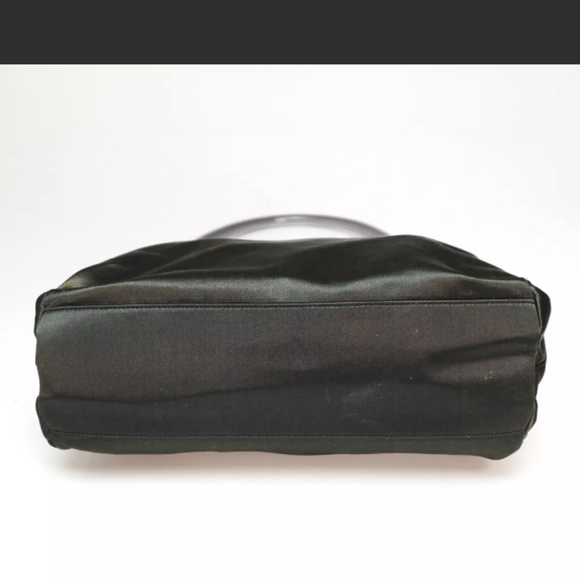Prada "RARE" Fabric Bag with Acrylic Handle Olive/Khaki - Picture 6 of 8